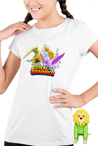 OEM Tricou Copii Fete Steal a Brainrot Roblox Griffin Pegasus Meme