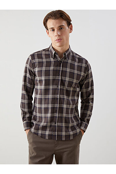 LC Waikiki Slim Fit Long Sleeve Plaid Men's Shirt