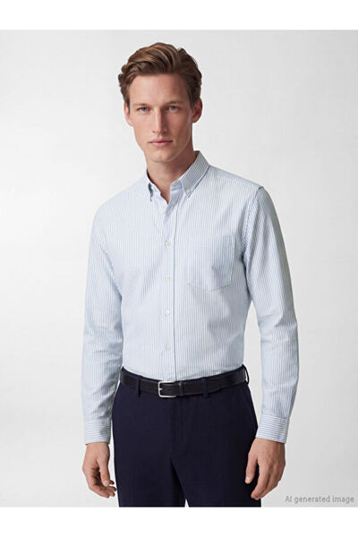 LC Waikiki Regular Fit Striped Oxford Men's Shirt