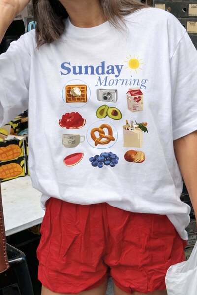 Monila Γυναικείο T-Shirt από ύφασμα Premium με τύπωμα oversized