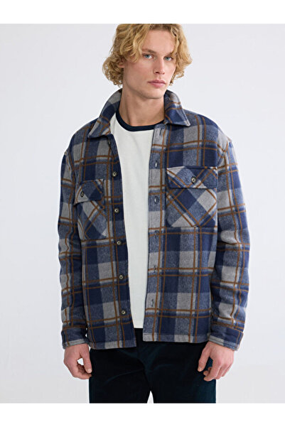 LC Waikiki Comfortable Fit Plaid Men's Shirt Jacket