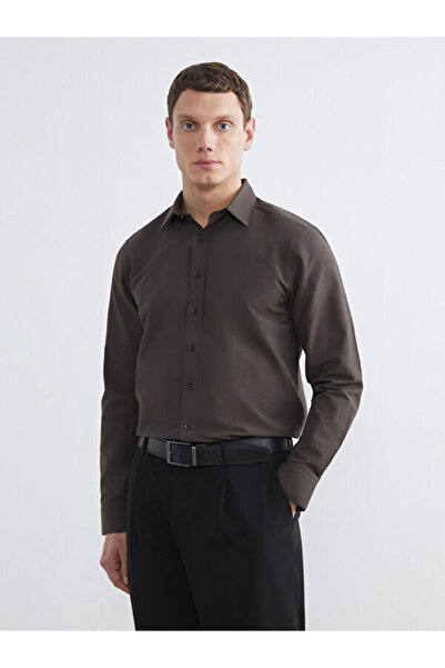 LC Waikiki Rmz Gi̇yi̇m Farkiyla Standard Fit Long Sleeve Men's Shirt