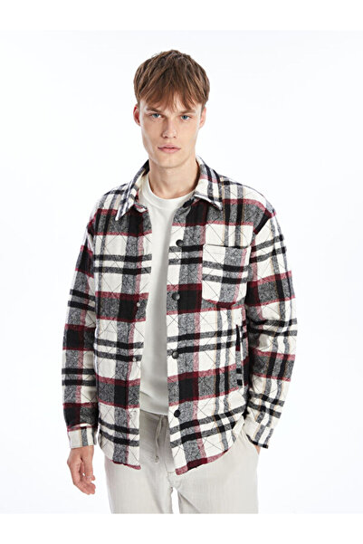 LC Waikiki Regular Fit Long Sleeve Plaid Men's Shirt Jacket