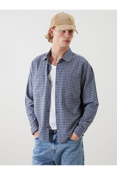 LC Waikiki Comfortable Fit Plaid Wool Blend Men's Shirt