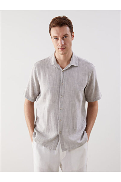 LC Waikiki Regular Fit Short Sleeve Men's Textured Shirt