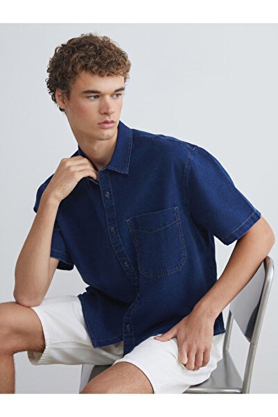 LC Waikiki Regular Fit Short Sleeve Men's Jean Shirt