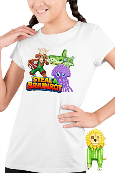 OEM Tricou Copii Fete Steal a Brainrot Graipuss Roblox Meme