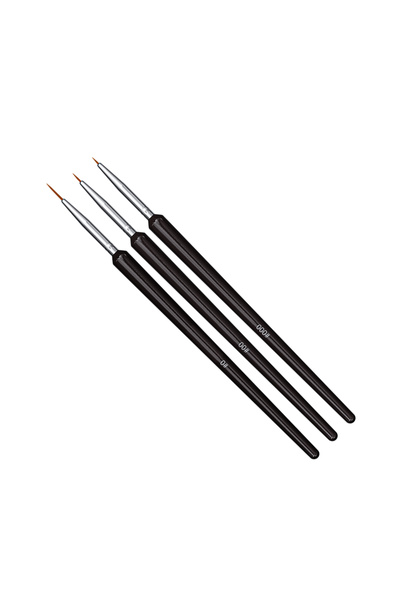 SELA Set 3 pensule pictura, detalii, – Maner Negru – NBS03B