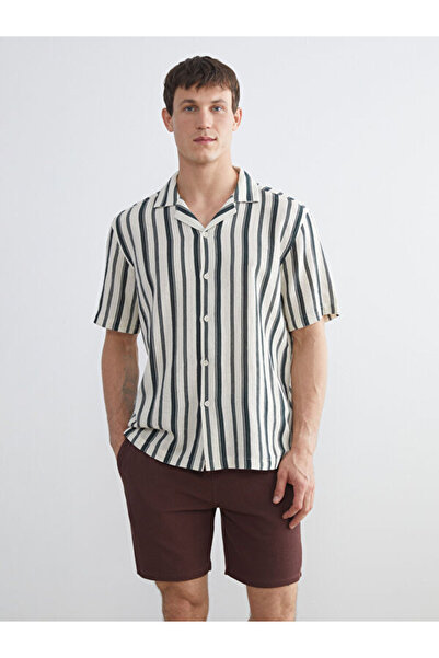 LC Waikiki Regular Fit Short Sleeve Striped Men's Shirt