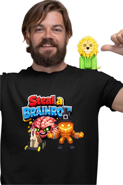 OEM Tricou Barbati Steal Brainrot Snailenzo Roblox Meme