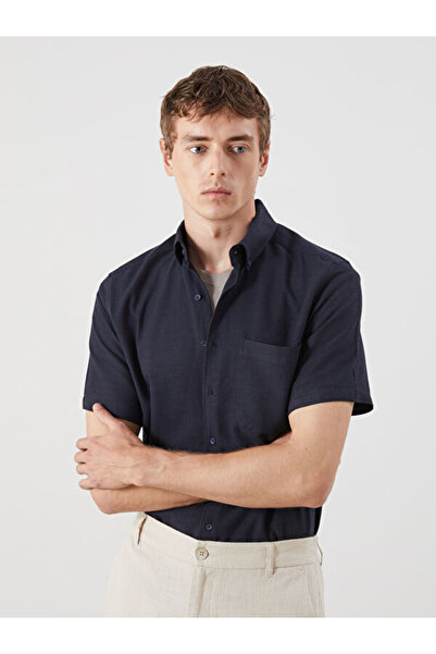 LC Waikiki Regular Fit Short Sleeve Gabardine Men's Shirt