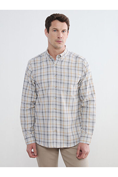 LC Waikiki I Standart Fit Checked Embroidered Men's Shirt from Freezen Store