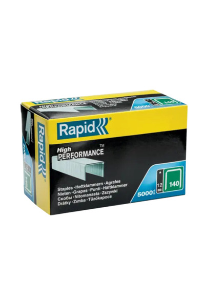Rapid No.140 Flatwire Staples 12mm – 5000pcs – Silver – 11912311