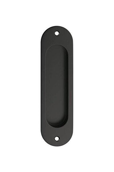 THG Ματ μαύρη οβάλ λαβή με εσοχή