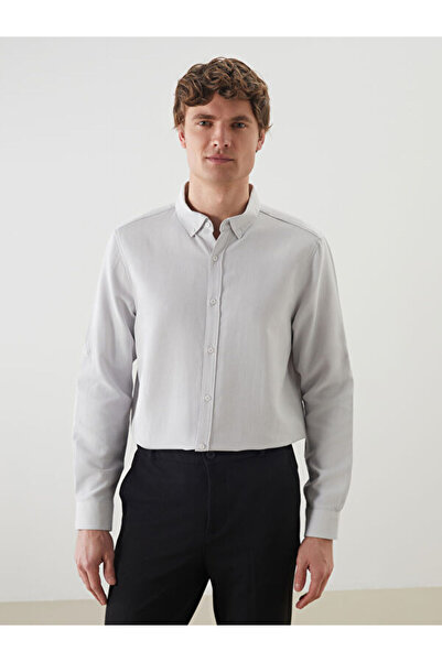 LC Waikiki Slim Fit Long Sleeve Dobby Men's Shirt