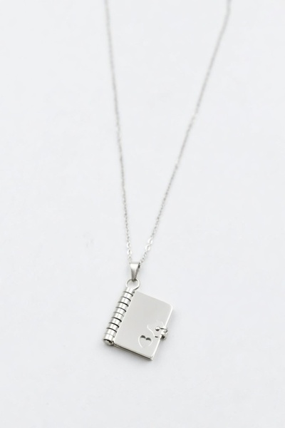 MARMARA OUTLET Kişiye Özel Tasarımlı İsim Yazılır Açılabilir Kitap Kolye