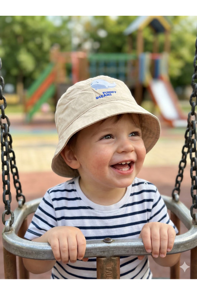 PIECE SIGNATURE 100% قطن، قبعة أنيمال بي مطبوع للأولاد (الحجم: 47-50 سم) (الع...