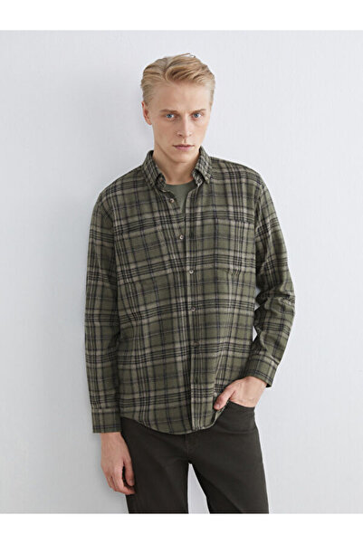 LC Waikiki Regular Fit Long Sleeve Plaid Men's Shirt