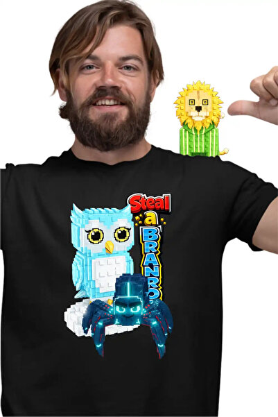 OEM Tricou Barbati Steal Brainrot Clickerrinocrabo Roblox Meme