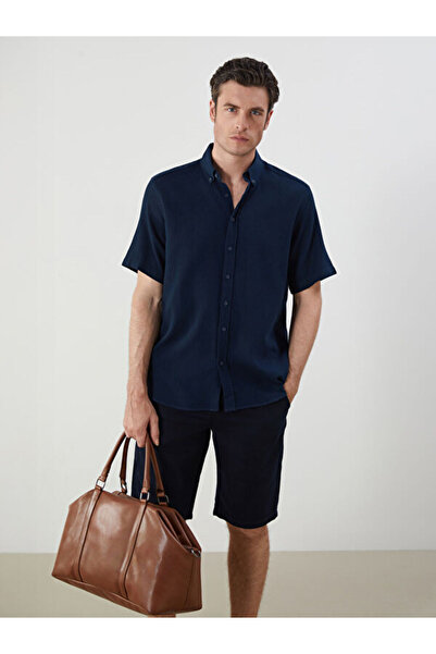 LC Waikiki Standard Fit Short Sleeve Gabardine Men's Shirt