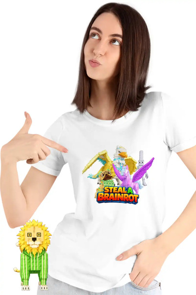 OEM Women's T-Shirt Steal a Brainrot Roblox Griffin Pegasus Meme