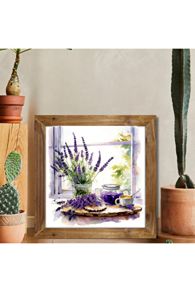 Tuba Decor Ξύλινο τετράγωνο κορνίζα με ξύλινο πλαίσιο ονείρου λεβάντας