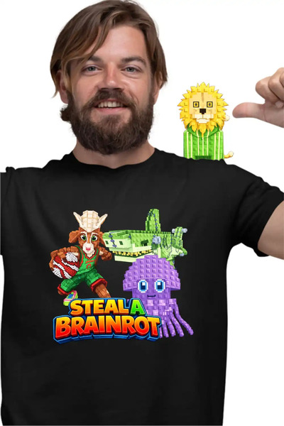 OEM Tricou Barbati Steal a Brainrot Graipuss Roblox Meme