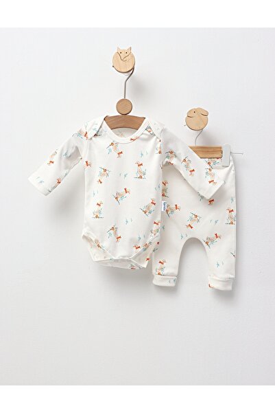 MiniKids Bodysuit+Pants Set, Happy Ducks, with white