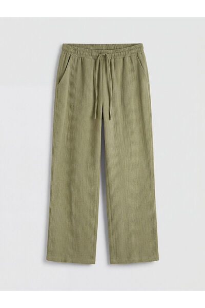 LC Waikiki Özmarka Нова колекция Дамски панталони с еластична талия и текстур...