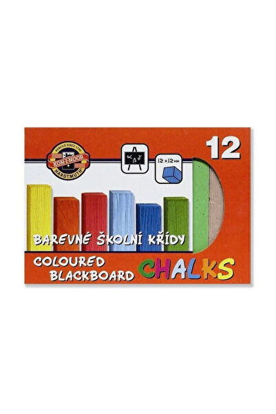 Koh-i Noor Creta scolara patrata color – set 12 culori – Koh-I-Noor