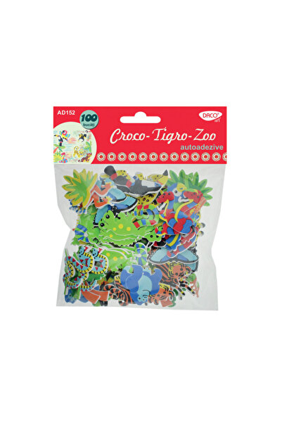 Daco Αξεσουάρ χειροτεχνίας - AD152 Αυτοκόλλητος αφρός κροκόδειλου-τίγρη-ζωολο...