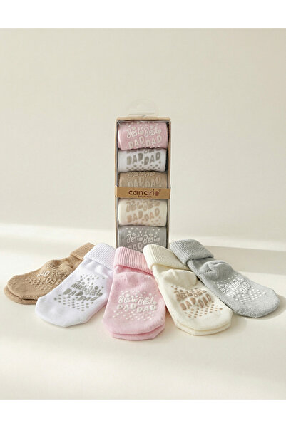 MiniKids Set of 5 pairs of BEST DAD socks for girls