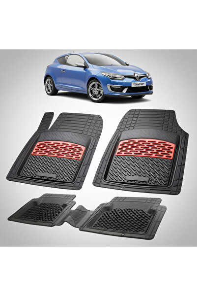 TEAMCAR Συμβατά πατάκια δαπέδου Renault Megane III 2 Coupe 2012-2014 | Κόκκινα