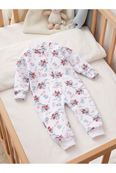 MiniKids Μπλε-κόκκινη ολόσωμη φόρμα BB Romania Fly Away