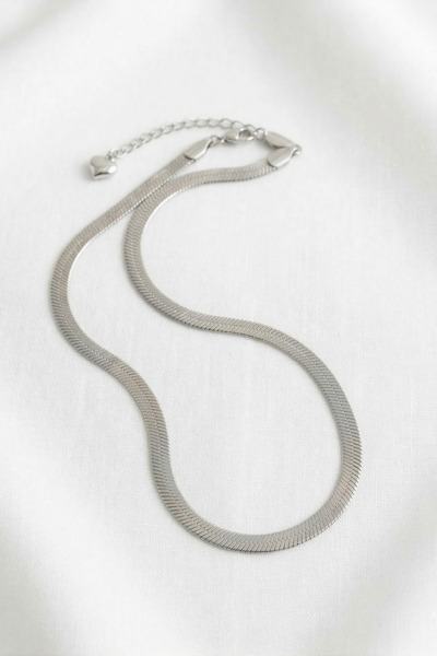 özgül takı ve tasarım Ezme Italian Chain Gold Color Stainless Steel Unisex Ne...