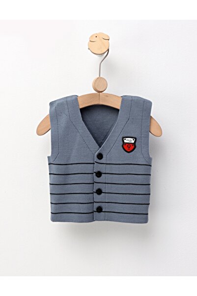 MiniKids Colors-Stripes vest, blue model