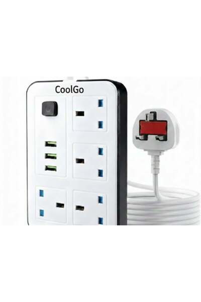 Generic CoolGo Power Extension Socket Multi-Port Surge Protector with USB