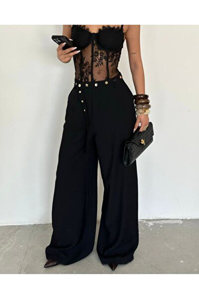 Butik Ross Kari̇na Taş K Belt Detailled Women's Pants