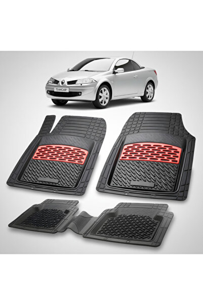 TEAMCAR Πατάκια δαπέδου συμβατά με Renault Megane II 1 Coupe-Cabriolet 2003-2...