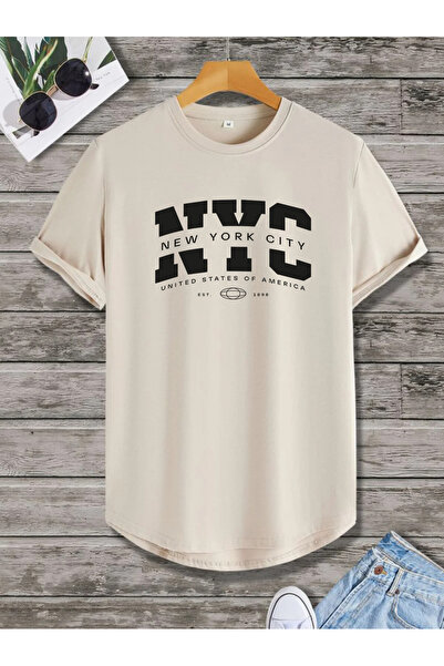 SUNFREE New York City Nyc Printed Oval Skirt Cotton Piece Summer Unisex Tshirt
