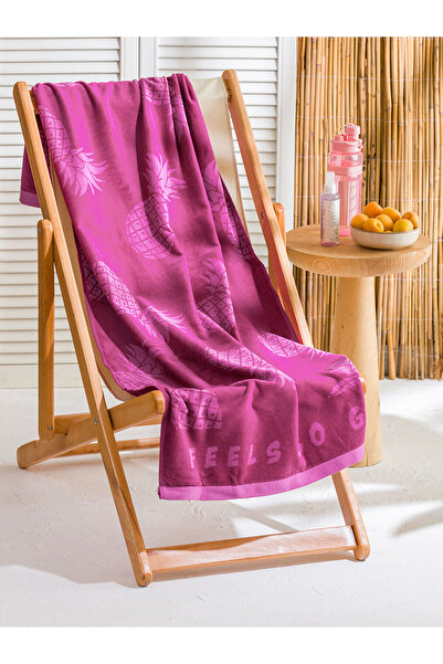 LC Waikiki Vizyon New Season Pineapple Patterned Beach Towel 70X150 cm