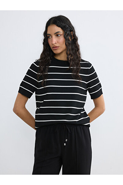 LC Waikiki Özmarka New Season Crew Neck Striped Women's Knitwear Sweater