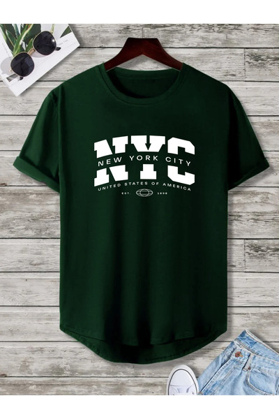 SUNFREE New York City Nyc Printed Oval Skirt Cotton Piece Summer Unisex Tshirt