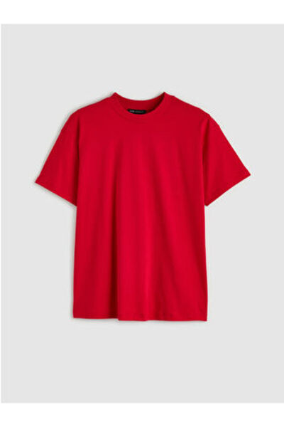 LC Waikiki M1 Sezon Red Crew Neck Women's T-Shirt