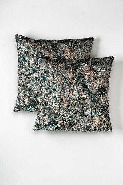 Radora 2 Pieces Lavender Themed Double Sided Zipper Bag with Digital Print Zi...