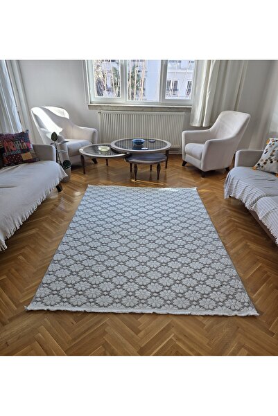 Elvey Home Monaco 221 Krem A.Gri İskandinav Sisal Bukle Bohem Yumuşak Özel Öl...