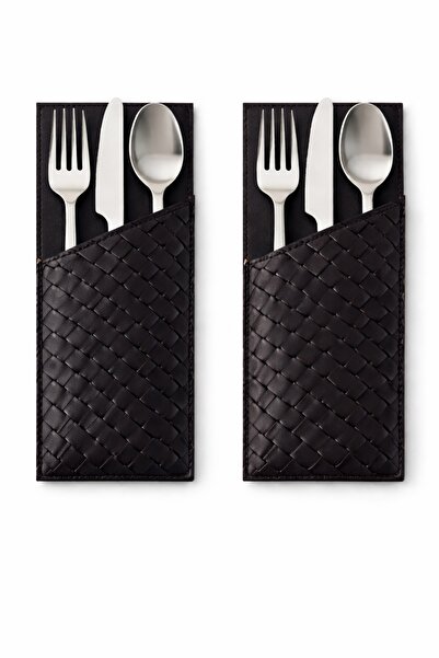 Erkan İçen Design Erkan İçen Home Suni Deri Çatal Bıçak Kılıfı 22x9,5 cm | So...