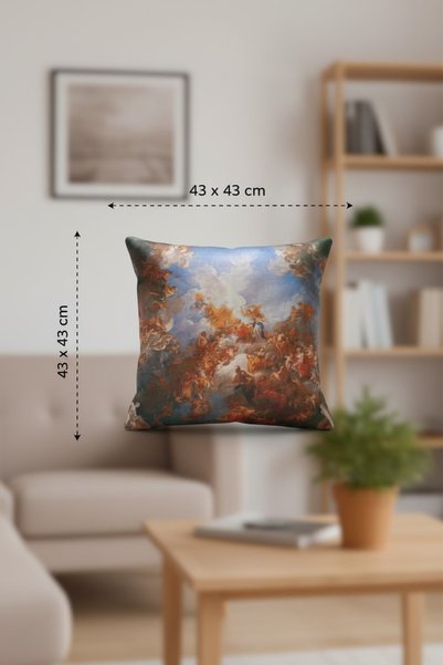 Radora 2 Pieces Hercules Themed Double Sided Zipper Bag with Digital Print Zippers Cushion Cover