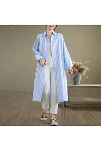 1way Women's Loose Striped Shirt 1111