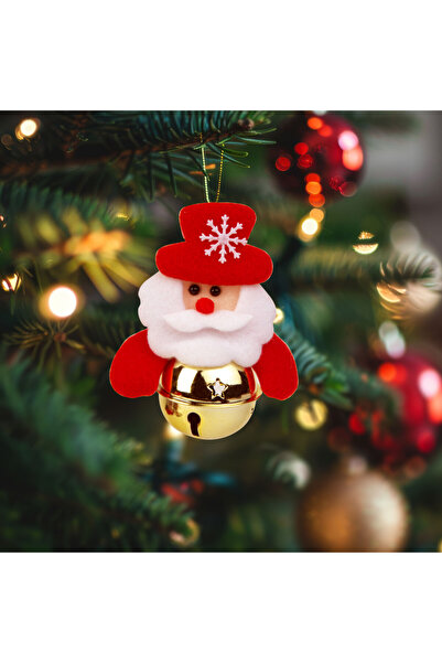 FAMİLY Christmas tree ornament - Santa Claus with bell - 11 x 10 cm